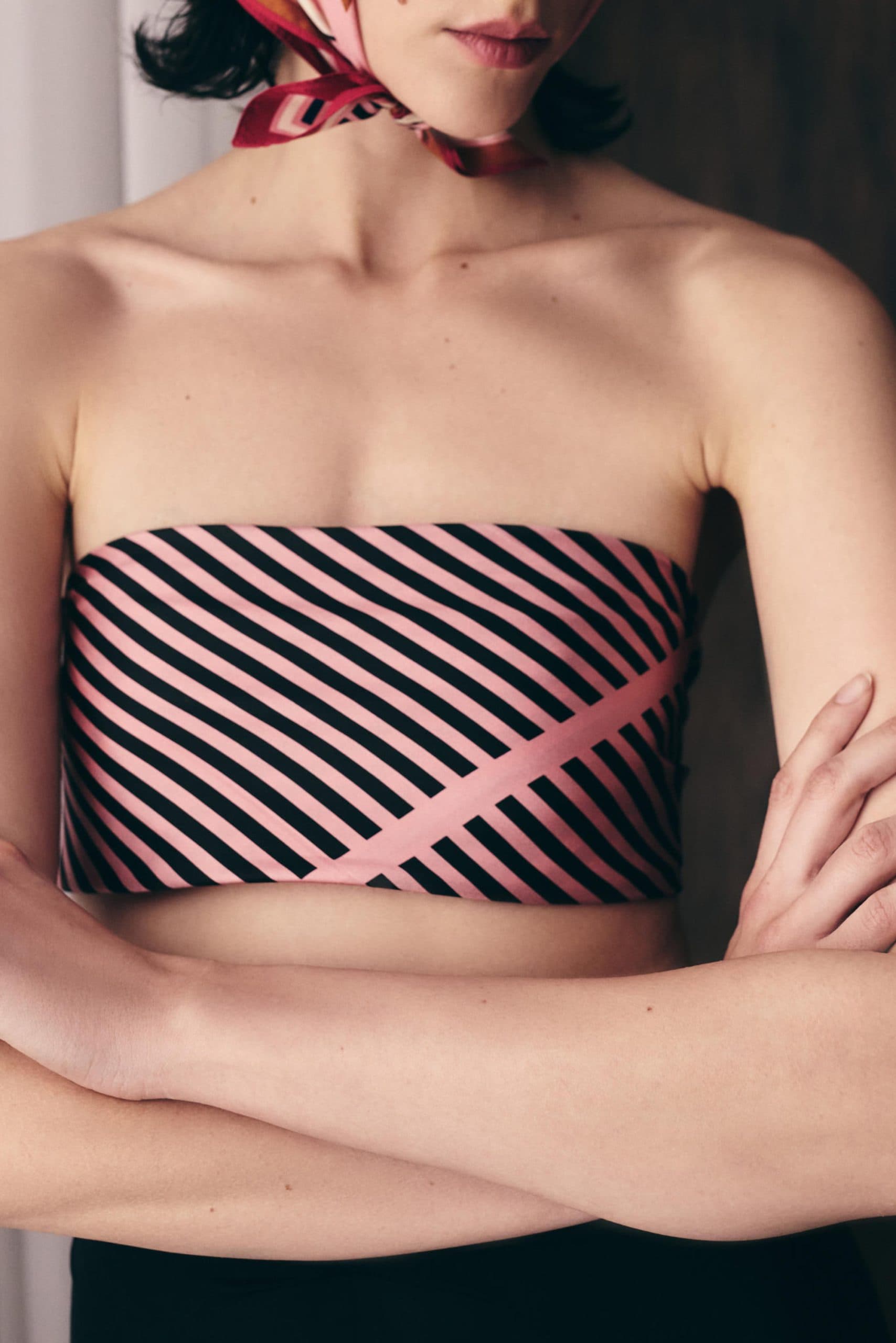 Jedwabna apaszka dwustronna 90 cm | Geometria 002