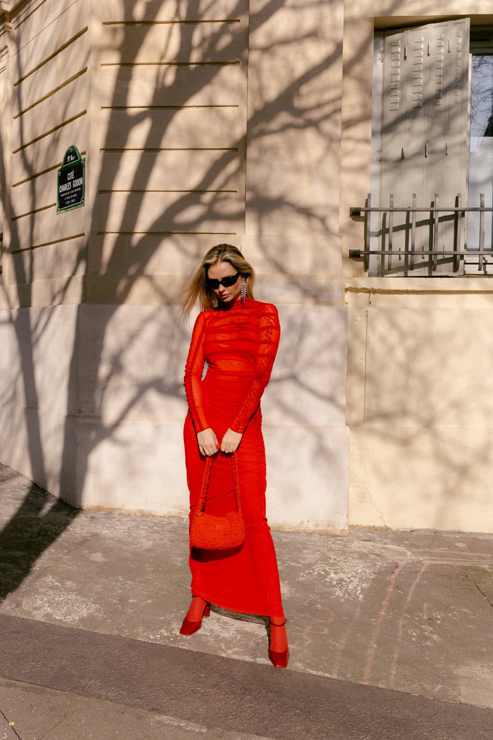 Jedwabna torebka Sine Silk RED