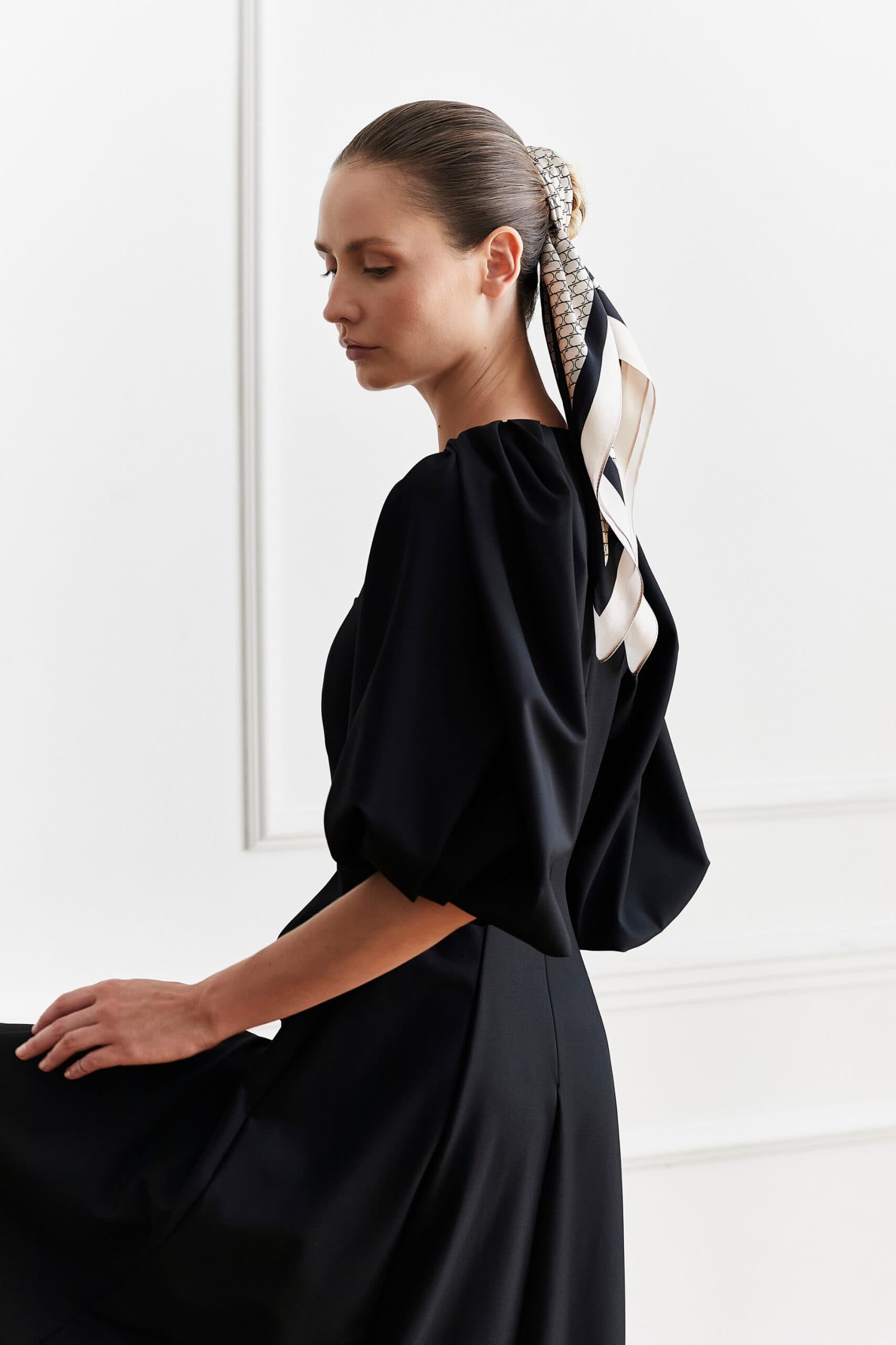 Jedwabna apaszka 65 cm | Sine Silk CLASSIC CREAM