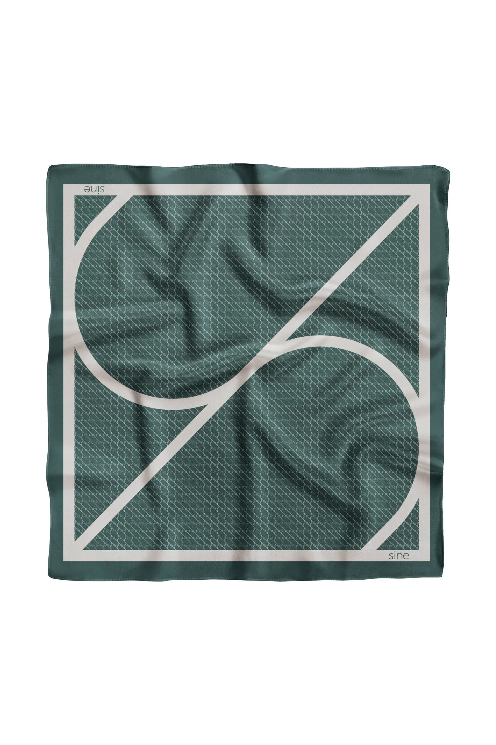 Jedwabna apaszka 53 cm | Sine Silk GREEN - sample sale
